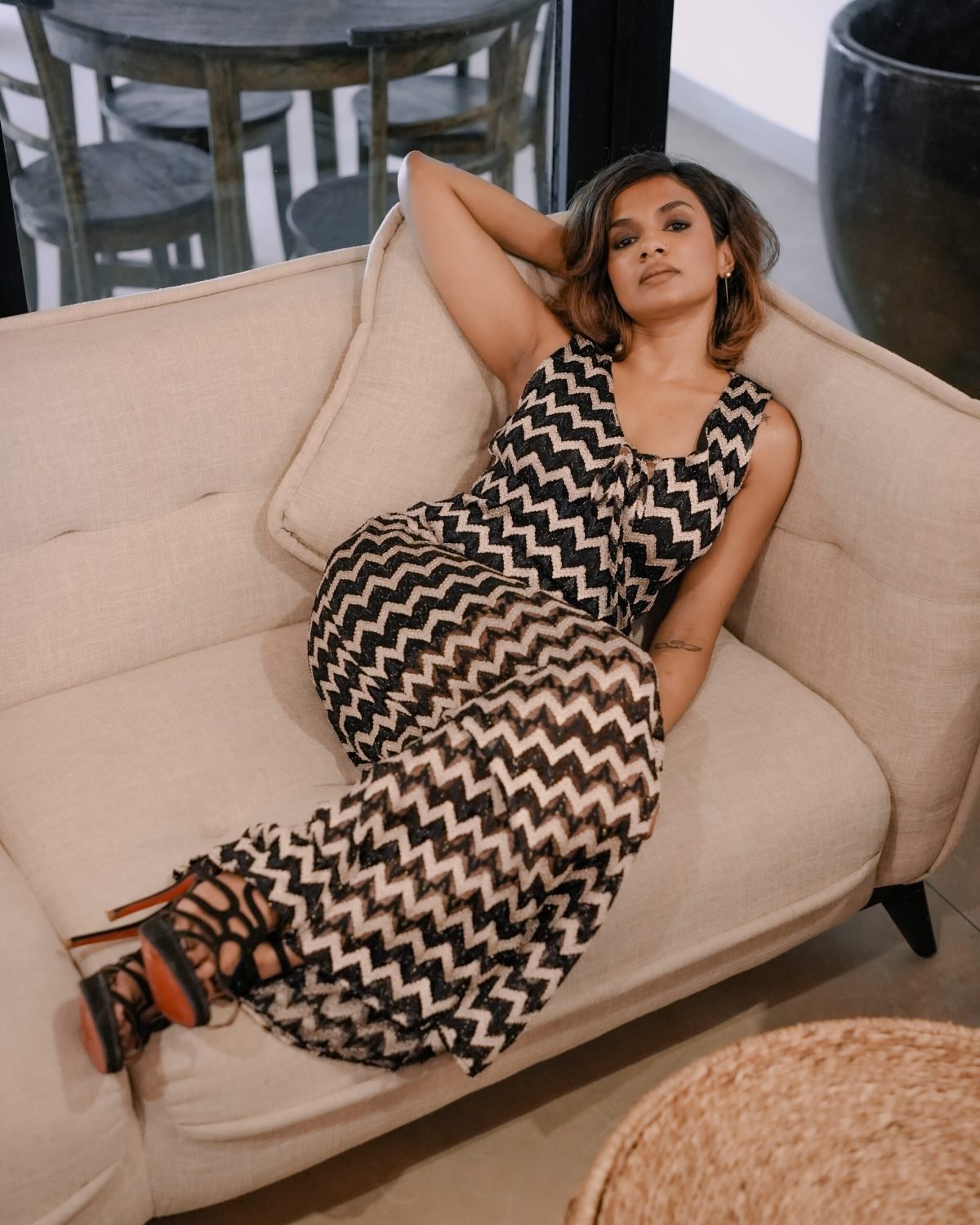 Katniss lace body-con maxi dress