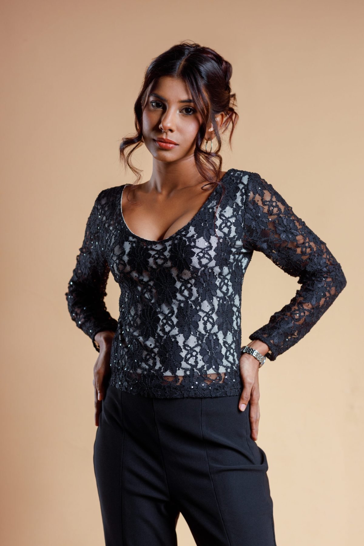 Scarlet long sleeve top