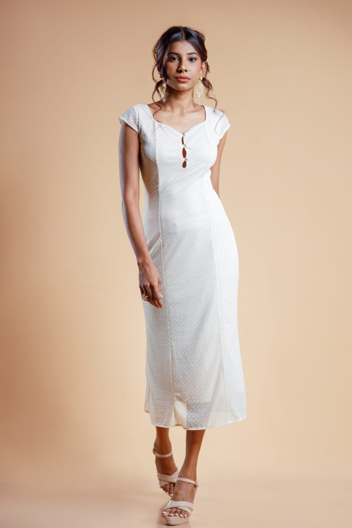 Valentina cap sleeve bodycon dress