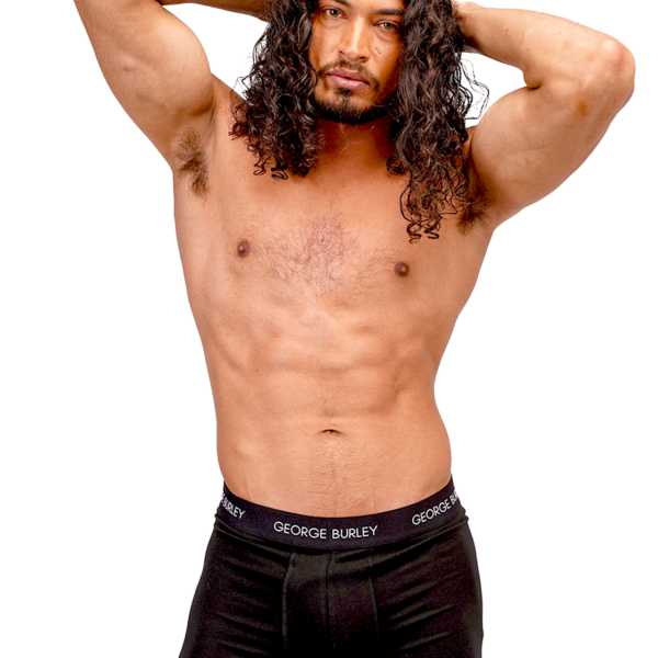 3Pack Boxers Black with Blue/ Grey / Black