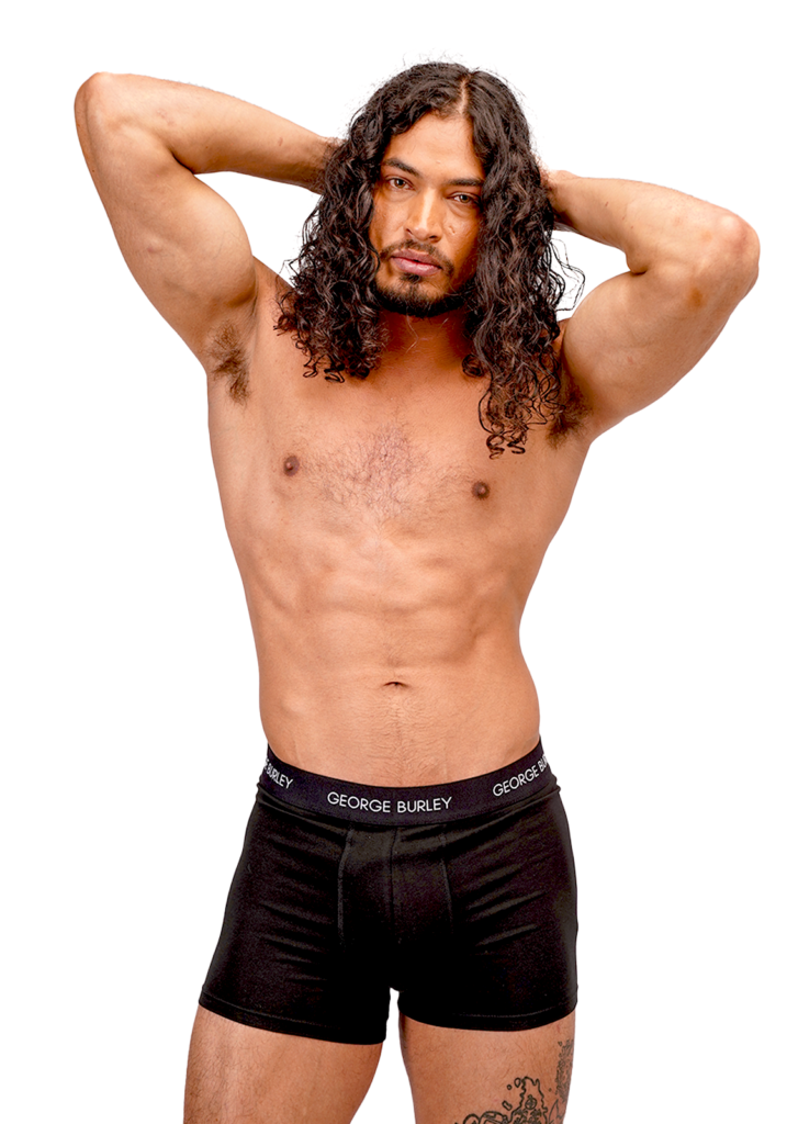 3Pack Boxers Black with Blue/ Grey / Black