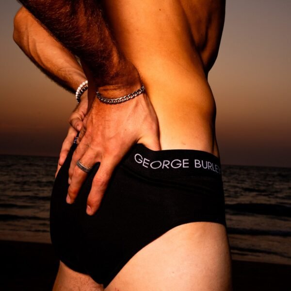 3Pack Briefs Black with Grey/ Blue/ Black view 6