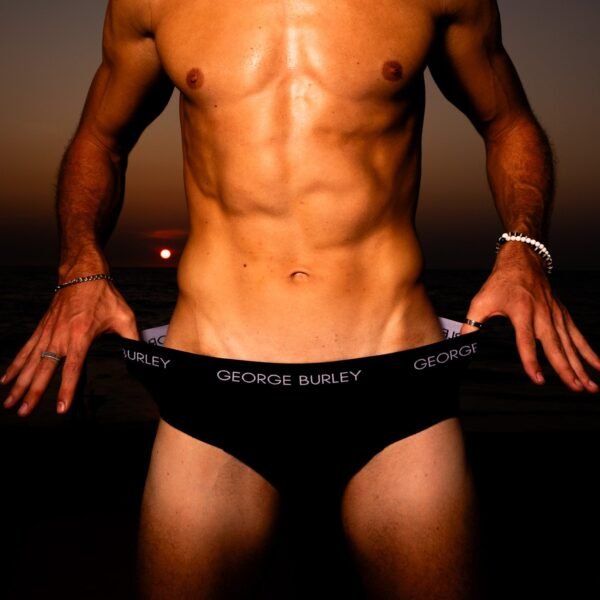 3Pack Briefs Black with Grey/ Blue/ Black view 5