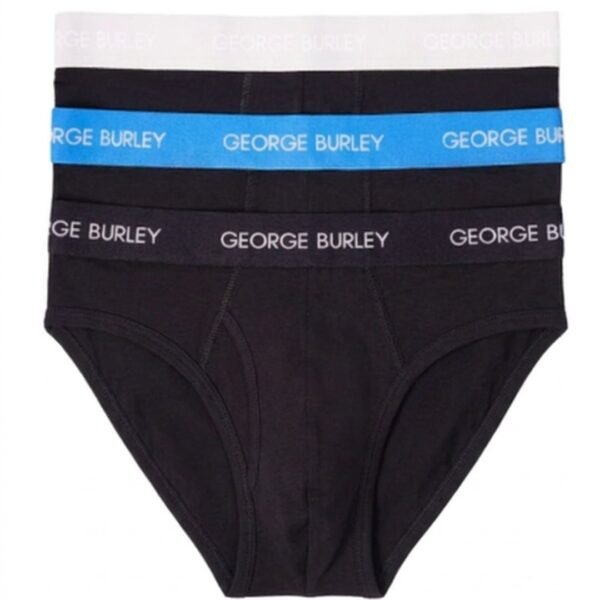 3Pack Briefs Black with Grey/ Blue/ Black view 9